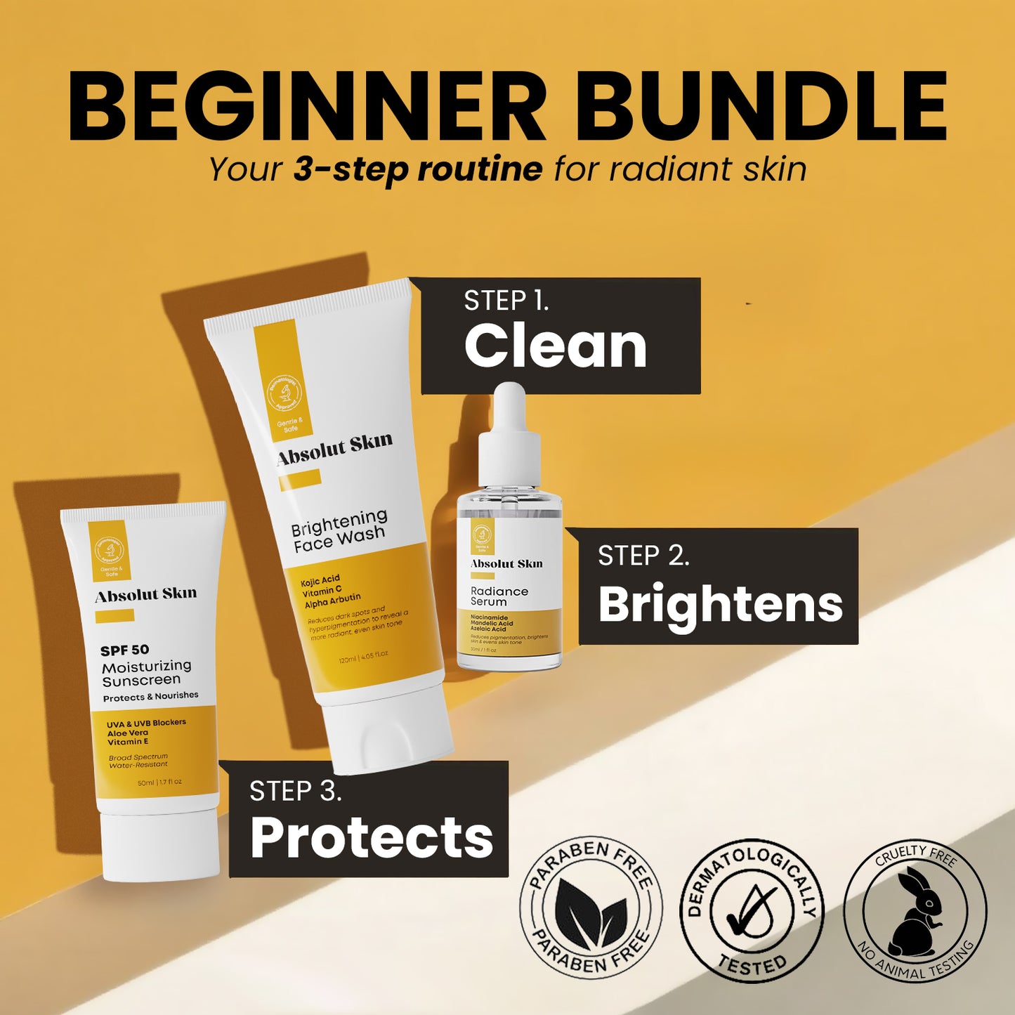 Absolut Skin | Beginner Bundle - 3 Steps Basic Routine