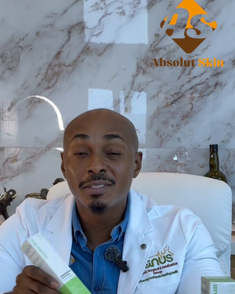 Dr. Romario Thomas with Absolut Skin Corticosoothe