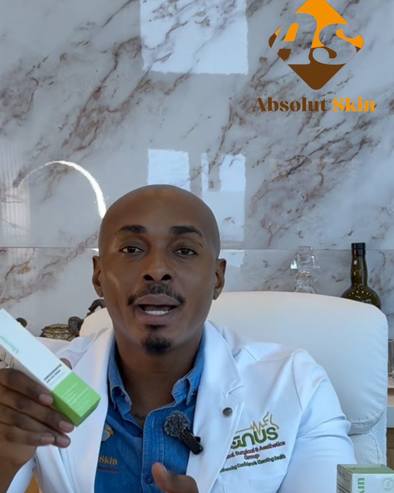 Dr. Romario Thomas with Absolut Skin Corticosoothe