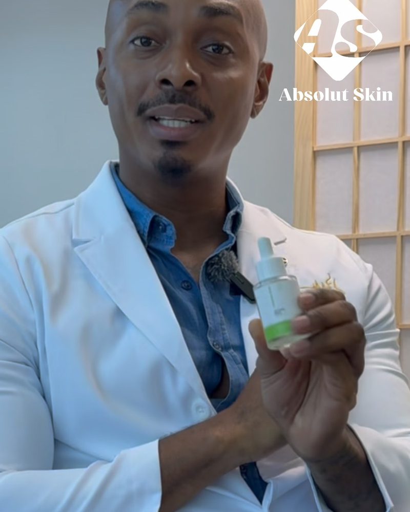 Dr. Romario Thomas with Absolut Skin Sensitive Skin line